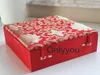 Квадратная роскошная мягкая китайская большая древесина ювелирные изделия коробка красного тарелки блюдо хранения коробка свадьба на день рождения подарок шелковая ткань коллекция коробка украшения