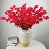 Fiore di pesco finto (7 steli/mazzo) 22,83" Fiore di prugna di simulazione per fiori artificiali decorativi per vetrine domestiche di nozze