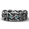 Personalidade exagerada 925 Sterling Silver Animais Lobo anéis para as mulheres jóias antigo do casamento do anel de dedo Anéis jz537