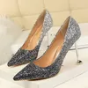 Glitter Heels Party Schuhe Hochzeitsschuhe Braut Pumps Frauen Schuhe Fetisch High Heels Stiletto Zapatos de Vestir Mujercalzado Mujer Ayakkabi