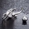 Wholesale 3 Colors Little Evil Shape Silver 316L Stainless Steel Jewelry Navel Bars Silver Belly Button Ring Navel Body Piercing Jewelry