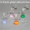 3.2inch Glass Ash Catcher Adapter Male 14mm 18mm Joint Smoking Reclaim Ashcatchers handmake ashcatcher avec 7ml Silicone Container