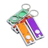 Creative KeyChain Lights ficklampan Mini Key Ring Torch Lamp Portable Keyring Falllamps LED LAMP REDISE RECUND Gift