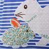 Dessin animé belle lapin bébé filles robe à manches courtes rayé enfants robes coton offre spéciale nouvelles filles pâques enfants vêtements