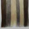 Remy Mänskliga hårförlängningar 40 stycken Rak buntband i mänskliga hårförlängningar 100g Skin Weft Hair Extensions
