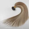 European Piano Light Brown Platinum Blond Double Drawn 100g Remy Virgin Weft 18 tums Human Hair Extension