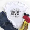 女性の絵を描くリバー旅行プリント半袖レディースサマーtティーメストップシャツ服tシャツレディースグラフィックTシャツ1