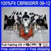 Injection pour HONDA CBR 600RR 600F5 CBR600RR 09 10 11 12 282HM.21 CBR 600 RR F5 CBR600 RR 2009 2010 2011 2012 Carénages Graffiti nouveau kit rouge