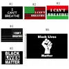 JE NE PEUX PAS RESPIRER LE DRAPEAU BLACK LIVES MATTER Parade Banners Against Violent Law Enforcement Against Racial Discrimination Tapestry Flag DW5421