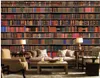 3d bookshelf bookcase background wall modern wallpaper for living room286q