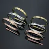 Fashionstainless acier Nouveau style 18K or coloré vis Love bracelet bracelet avec tournevis CZ pour femme bijoux vis jamais 4838123