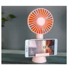 2020 New handheld aromatherapy fan portable fan usb desktop with base mini fans 4 colors dhl free