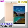 168 8 tum Dual SIM 3G Tablet PC IPS-skärm MTK6582 Quad Core 1GB / 8GB Android 4.4 Phablet PDA