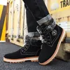 Men's boots men's casual fashion snow boots fashion warm shoes winter men's comfortable high help Martin boots