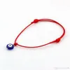 100 Stück Evil Eye Armbänder, verstellbare rote Wachsseil-Charm-Armbänder