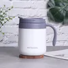 12 oz de acero inoxidable taza de desayuno de la leche taza de café con la manija Home Aislamiento Oficina taza de té