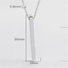 Autentisk 925 Sterling Silver Bar Pendant Choker Halsband Nya Chic Geometriska Halsband Fina Smycken För Kvinnor Kollar