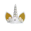 Décoration de gâteau en cornes de licorne pour enfants, décoration de fête d'anniversaire pour bébé, de mariage pour la pâtisserie, accessoires de bijoux, robe pas de bandeau6390477