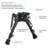 Quick Detach 6-9 Inch Swivel Tactical Pivot Rifle Bipod Long Range shooting with Built-in Podlock