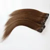 Klasse 8, hochwertige Haarfarbe, 2 100 g pro Bündel, 4 Bündel, 100 menschliche Nonremy-Haarteile mit geraden Wellen, DHL-frei