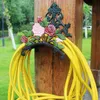 Suporte de mangueira de ferro fundido Equipamento de suporte de flor rosa de corda de corda decorativa do gancho do gancho do gancho do gancho do estilo antigo