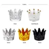 Crystal Glass Crown على شكل شاي شاي نور حامل شمعة مصنوع المجوهر