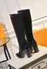 Luxe nouvelles femmes hiver 9.5 CM haut talon hiver genou 15 pouces Cowboy bottes dame vache cuir bottes Sz35-40