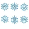 6pc Christmas Decoration Snowflakes 10cm Classic Snowflake Ornaments Christmas Tree Hanging new year Home Decor #4n14