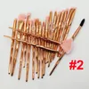 Diamond Makeup Brushes 20st Pulver Brush Kit Face and Eye Brush Puff Batch Colorful Borst Foundation Borstes Beauty Cosmetics av ​​DHL