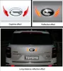 Grappige auto reflecterende stickers anti-botsing waarschuwing tape tape waterdichte veiligheid weerspiegelen strip sterke licht reflectoren engelenvleugels