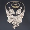 Bridal Jewelry Set Nigerian Wedding Dubai Silver Jewelry Sets For Women African Flowers Necklace Earrings Jewellery