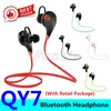 Bluetooth Kulaklıklar QY7 Kablosuz Stereo Hareket Spor Müzik Handfree Earbuds, Mikrofonlu Tüm Akıllı Telefonlar için Kulaklıklar