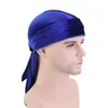 unisexe velours Durags Bandana Turban chapeau casquettes adultes perruques Durag Biker chapeaux bandeau longue queue chapeau cheveux accessoires chapeau de fête KKA4914215