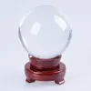 Kerstversiering Crystal Ball 100mm-50mm Stand Rystals Glas Priemen voor Decor Quartz Marmer Bol Heldere Globe Props