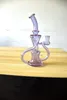 Färg 4-rörsamlare, Carta Glass Hookah, Bong Oil Rig Rör, 14mm Joint, Välkommen till beställning