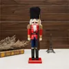 Artesanato de madeira 38 cm de soldado de noz -rache de nozes Decoração de presente de natal