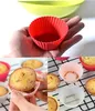 7 cm rundformad silikon kakbakning mögel gelé mögel silikon cupcake panna muffin kopp 8 färger bakning kopp mögel