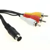 Câble Audio-vidéo 3RCA à 9 broches de 1.8m, pour Sega Genesis 2 3 jeux, adaptateur de connexion AV, fil de cordon