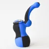 Tubería de silicona portátil al por mayor silicona bubbler mini tubería de fumar tubería de tabaco envío gratis