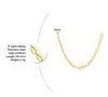 BR-855 set di gioielli da donna e ragazza in acciaio inossidabile Cuore d'amore in oro Collana a catena a maglie + set di braccialetti per regali fidanzata 6mm