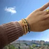 3pcsset Gold Luxury Cz Crown Charm Beads Bracelet Stacks Handmade Macrame Men Bracelets Bangles For Men Jewelry Accessories J191673193681