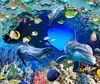 PVC autoadesivo impermeabile 3D murales per pavimenti Mondo sottomarino grotta cora Po adesivo di carta da parati bagno cucina decorazioni per la casa Papel1987515
