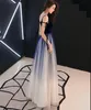 Yüksek Kalite Yeni Seksi 2021 A-Line Kat Uzunlukta Spagetti Kademeli Tül Balo Elbise Ücretsiz Kargo Dantel-Up Geri