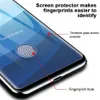Fodral Vänligt härdat glas för Samsung S21 Ultra Note20 S20 Plus Fingerprint Unlock Screen Protector för Galaxy Note10 S9 S7 Edge med box