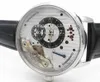 Produits de luxe pour hommes Qualité TZ Factory Asia 23J automatique avec cadran blanc décoré avec sous-cadran noir bracelet imprimé croco noir montre pour homme