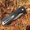 Fliper Carbon fiber hunting knife Folding Knife Skinner Blade Knives Camping Survival Hunting Tactical Knife EDC Tools