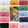 Helt nyfödd Småbarn Baby Flickor Huvudinpackning Kanin Stor rosett Knot Turban Pannband Håraccessoarer Babypresenter för 0-2Y DHL