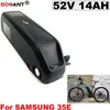 Bateria de lítio do estilo de 52V Hailong para a bateria original da bicicleta de Samsung 35E 18650 bateria da bicicleta de 52V 14AH 1000W da pilha original com o carregador de 2A