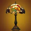 Lampe de Table Tiffany en verre teinté, raisin avec feuilles, lumière traditionnelle, lampes de chevet et de bureau, luminaire d'intérieur