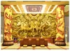 Fond d'écran moderne pour salon Papier peint Golden Fond d'écran 3D papiers muraux 3D pour la toile de fond de la télévision